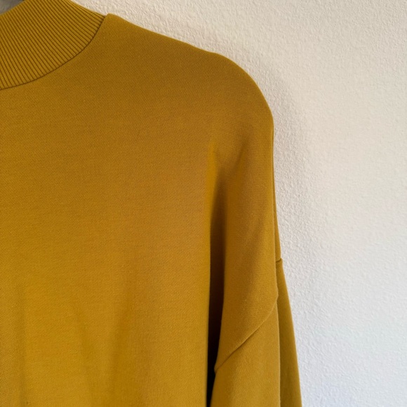 Mock Neck Drop Shoulder Boxy Sweater by American Holic - Picture 2 of 6